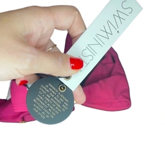SWIMINSTA Pink Supportive Contouring Sustainable Design Too Swim Size Large NWT - Picture 7 of 8